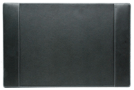 Black Gloveskin Faux Leather Desk Pad Blotter