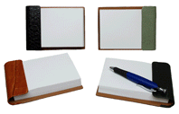 5" x 6 1/2" Reptile-Grain Leather Notepad Holders