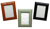 4" x 6" Reptile-Grain Leather Picture Frames